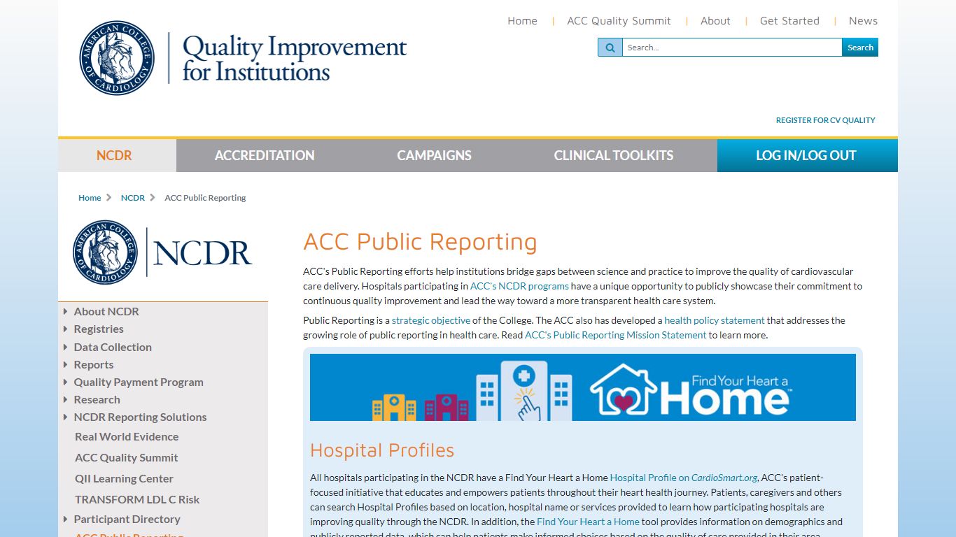 ACC Public Reporting - American College of Cardiology